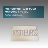 Pochoir VISITEURS pour marquage au sol